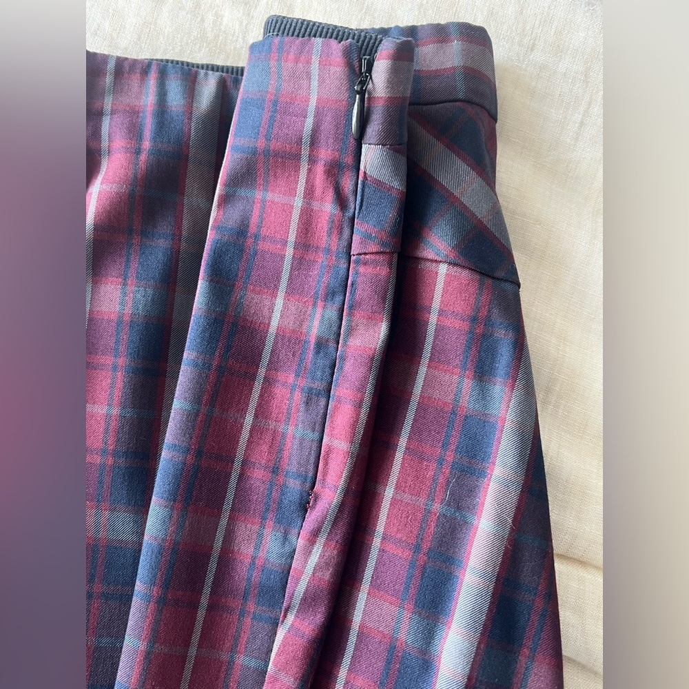 NWT sz 4 rag & bone Simone High Rise Cropped Pants - Burgundy & Navy - Picture 7 of 7